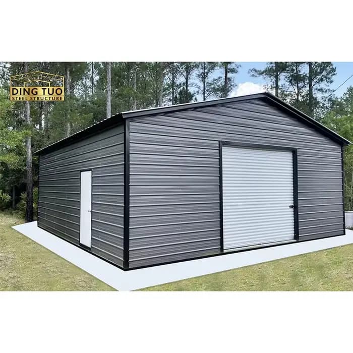 Garage préfabriqué en structure acier, abri de voiture portable en métal pour jardin, bâtiment moder