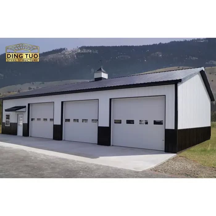 Garage en acier préfabriqué sur mesure, conforme aux normes européennes, résistant au feu et insonor