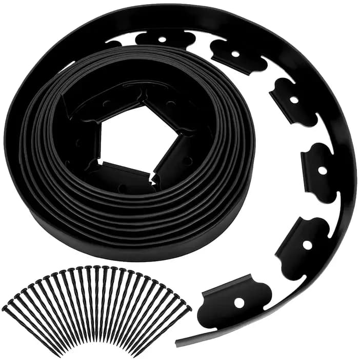 Bordure de jardin sans vecavec 30 piquets, kit de bordure de paysage, bobine de bordure de jardin po