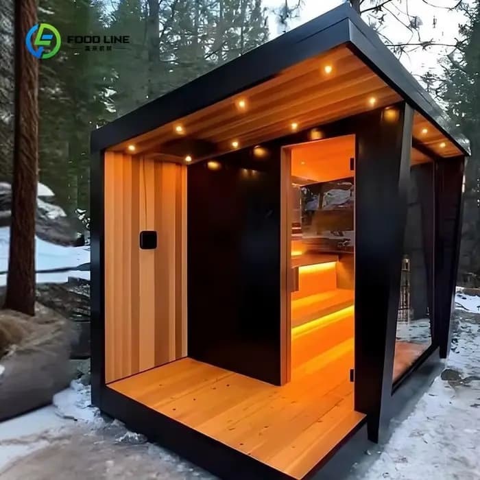 Sauna de Luxe Extérieur en Cèdre et Bois de Pruche avec Chauffage Électrique pour Villas – Vente Cha