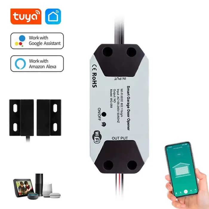 Tuya – contrôleur de porte de Garage, ouvre-porte automatique, WiFi, maison intelligente, pour Alexa