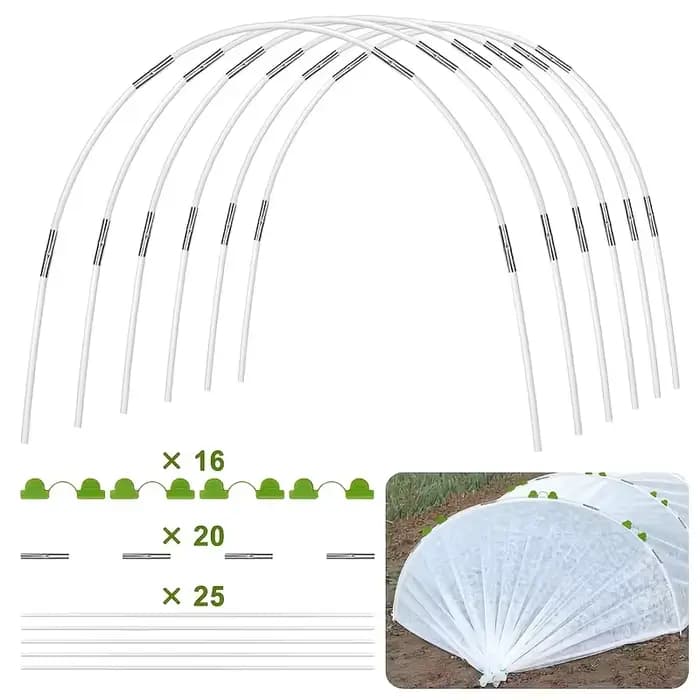 25/50 pièces, structure d'arche de serre, adaptée aux tunnels végétaux faits maison ou élargis, stru