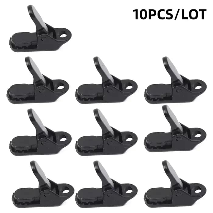 Clips de bâche d'extérieur, 10 pièces, pour tentes de Camping, auvent, corde à vent, équipement de s