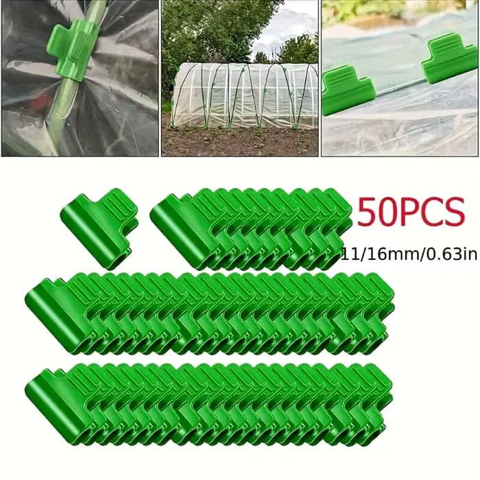 Pinces de serre durables pour cerceaux de 11mm, outils de jardinage essentiels, parfaits pour la fix