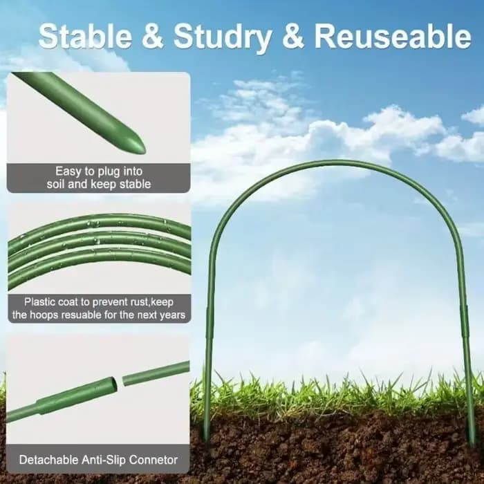 BSEVB-Kit d'arc de jardin-pour légumes pour lits surélevés-couverture de rangée tissu de jardin de s