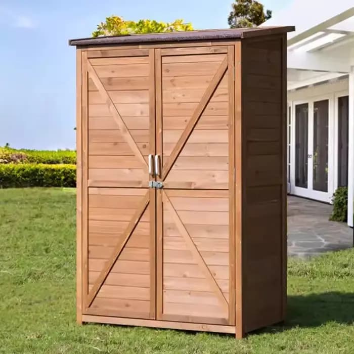 Armoire de rangement extérieure en bois WS-1000, directement de l'usine, abri de jardin vertical rés