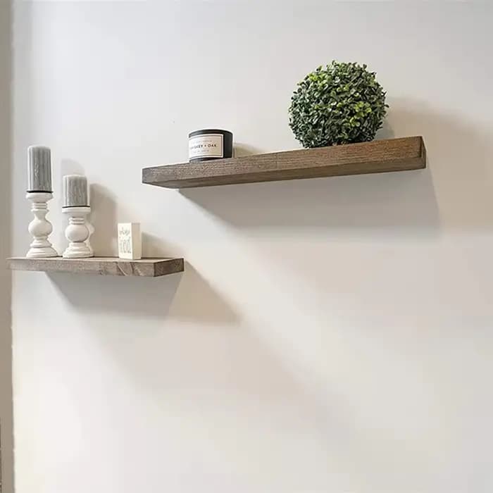 AFOURT-Étagère murale en bois pour balcon, salle de bain et salon-cloison peu encombrante et rangeme