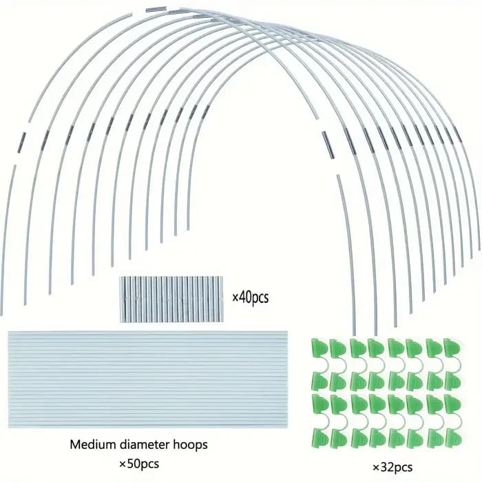 Arceaux de serre adaptés au bricolage ou aux tunnels végétaux plus larges, poteaux en fibre de verre