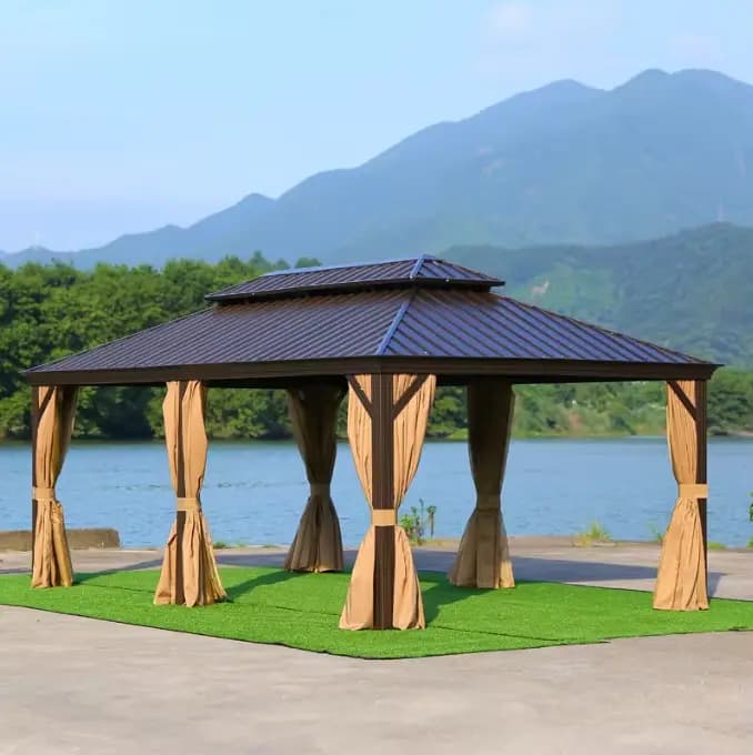 Tente extérieure lourde 10x12 toit rigide imperméable en métal