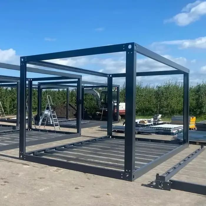 Conteneur Préfabriqué en Métal Galvanisé à Assemblage Rapide, Cadre de 20 Pieds