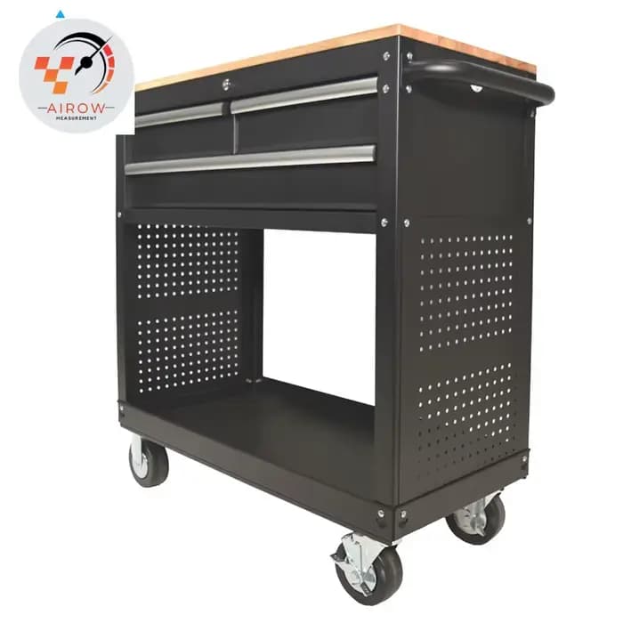 Chariot à outils roulant Airow 91 cm à 3 tiroirs, protection en polyester, pour garage, entrepôt, in