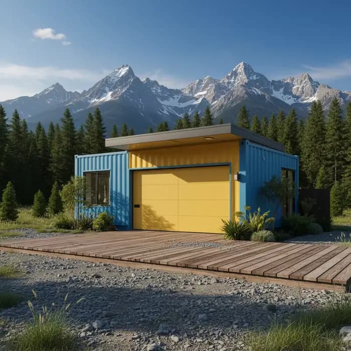 Garage préfabriqué en acier pour 2 voitures |   Atelier de stationnement modulaire résistant à la ro