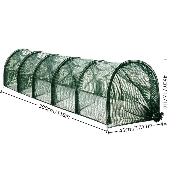 Serre tunnel de jardin portable pour poulets, pare-soleil en maille avec cadre, accessoires de jardi