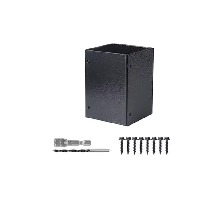 Kit de protection réglable pour poteaux – Cache-poteau métallique antirouille robuste et résistant a