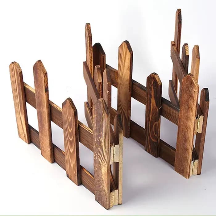Clôture de jardin en bois décorative