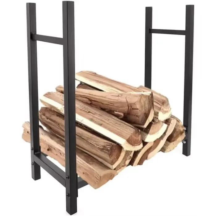 Supports de rangement pour bûches d'extérieur, supports métalliques pour bûches, finition thermolaqu