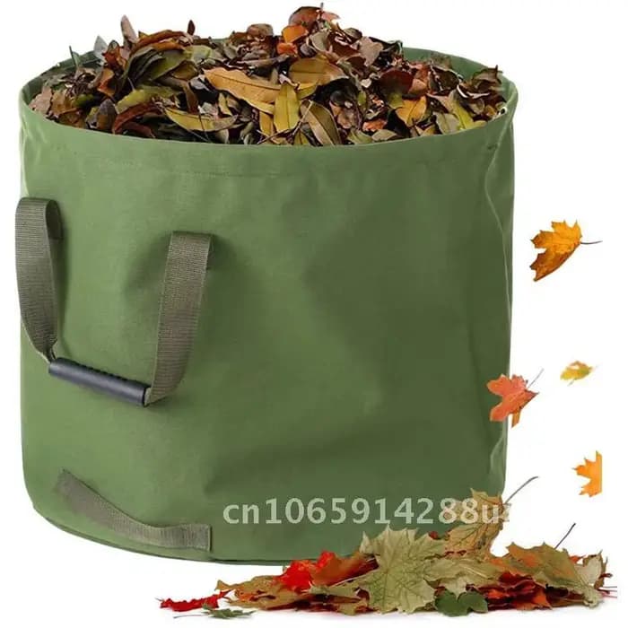 Sac de rangement de feuilles de jardin, sac de rangement en toile étanche, sac poubelle de jardin pl
