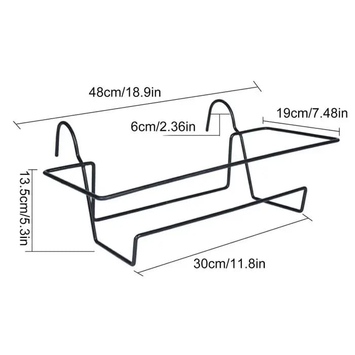 Supports de jardinière en métal, support de pot de fleurs pour balustrade, pour fenêtre, terrasse, b