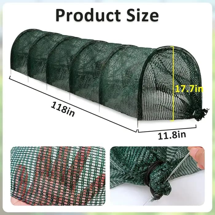 Serre pliable en maille 2-en-1 : Protection portable contre le soleil et la chaleur, couverture dura