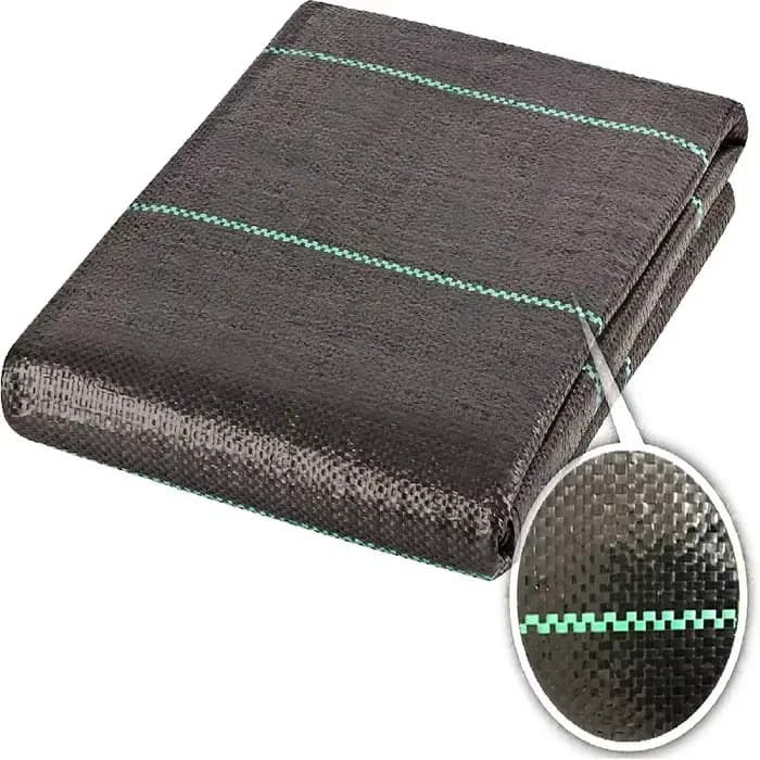 Toile de paillage robuste de 5 m pour aménagement paysager, idéale pour les couvertures de jardin, l
