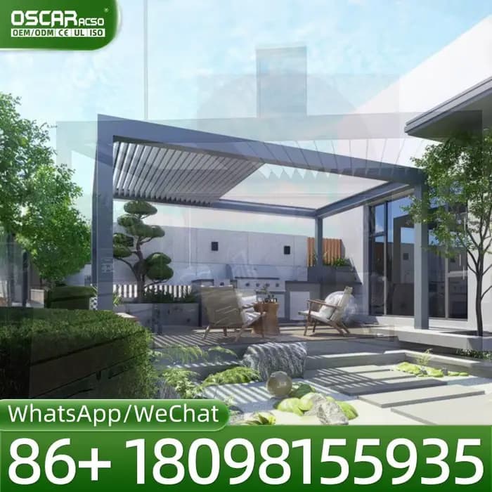 Serre de jardin extérieure en verre pour l'hiver, idéale pour villas, résidences, hôtels et pergolas