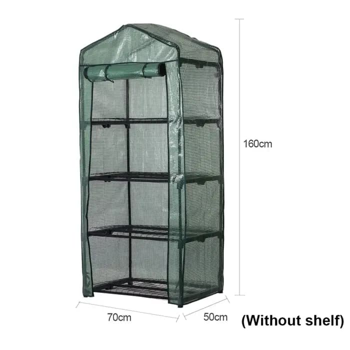 Mini couvercle de serre de jardin à 4 niveaux, couvercle de remplacement avec porte à fermeture écla