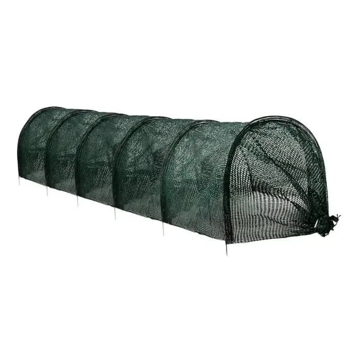 Serre tunnel pliable verte avec protection UV en maille verte, couverture protectrice pour plantes, 