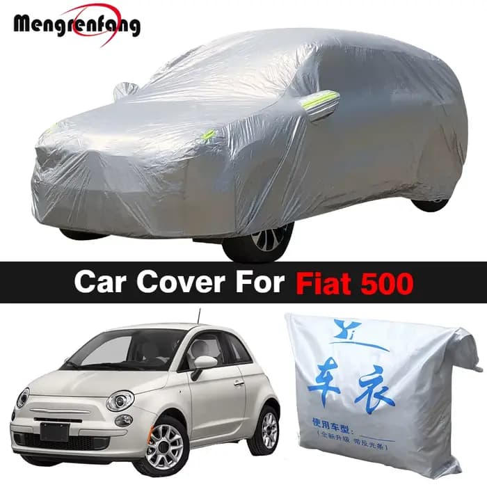 Juste de voiture d'extérieur anti-UV, pare-soleil, neige, pluie, poussière, protection pour Fiat 500