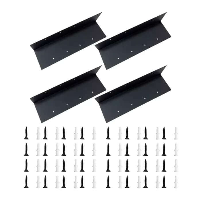 Quincaillerie d pour boîte jardin, ensemble 4 supports en forme L en métal avec trous percés pour le