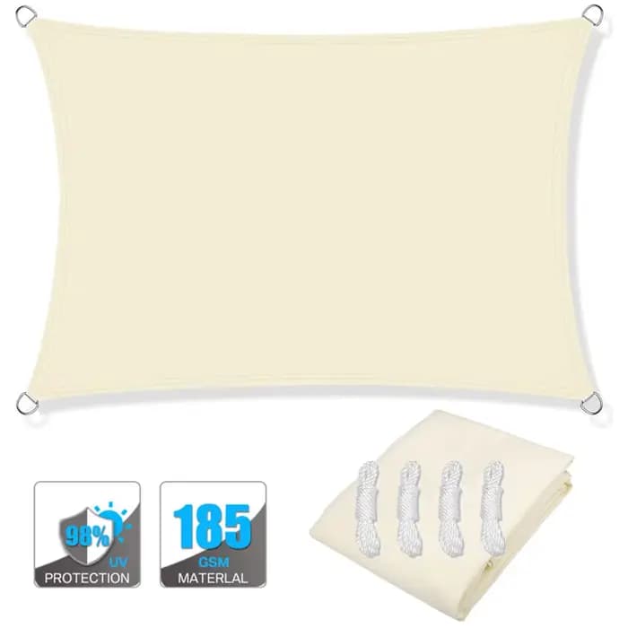 Voile solaire rectangulaire 4x2/3/5/6M, abri solaire étanche, auvent de Protection contre les intemp