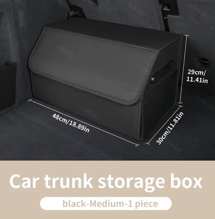 Limud organisateur de rangement de coffre de voiture avec couvercle Portable pour AUDI Q4 Q6 Q8 e-tr