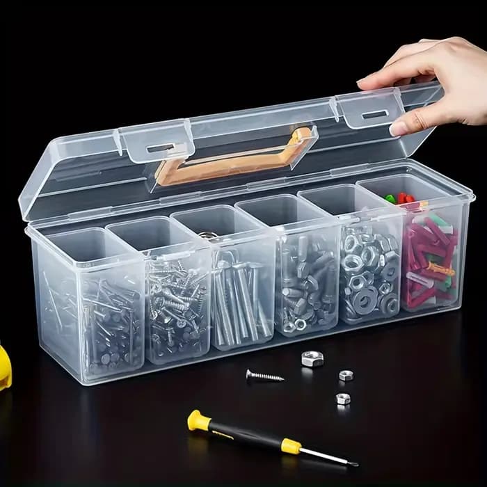 Ensemble de boîtes de rangement pour outils, dotées de plusieurs compartiments et d'un design pour o
