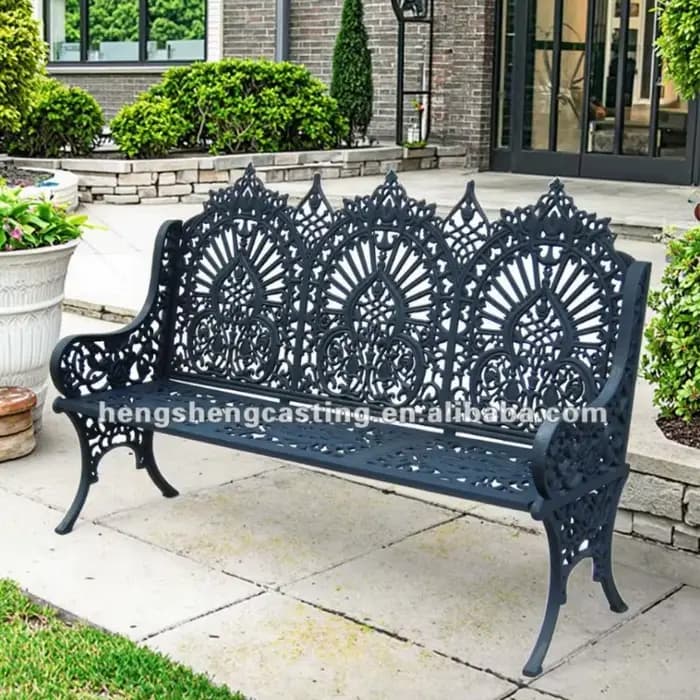 Banc de jardin extérieur en métal