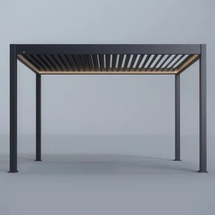 Pergola extérieure coulissante en verre pare-soleil étanche personnalisée