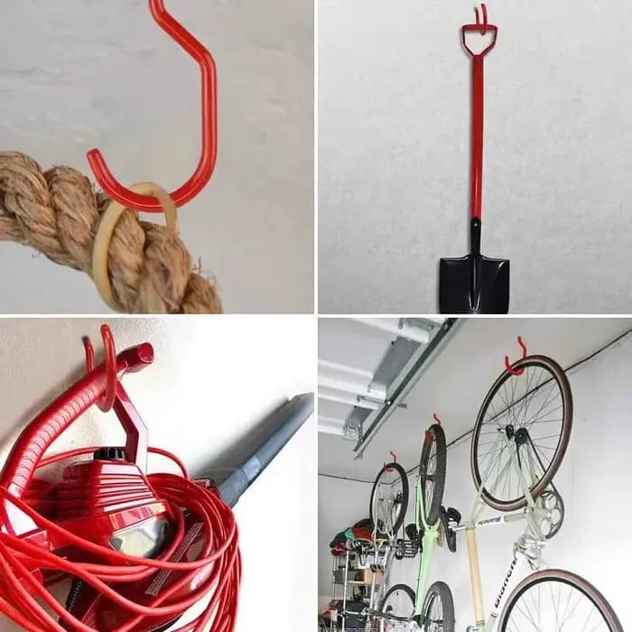 Paquet de 6 crochets de rangement pour vélo