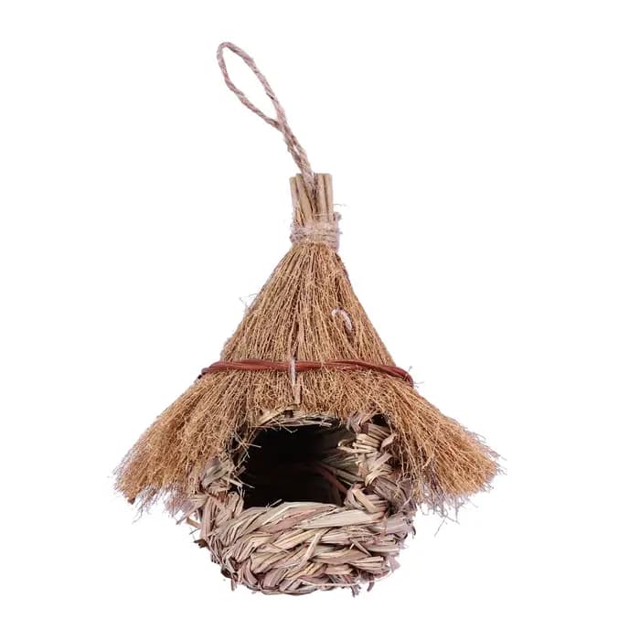 Wren Finch-Maison à oiseaux tissée à la main