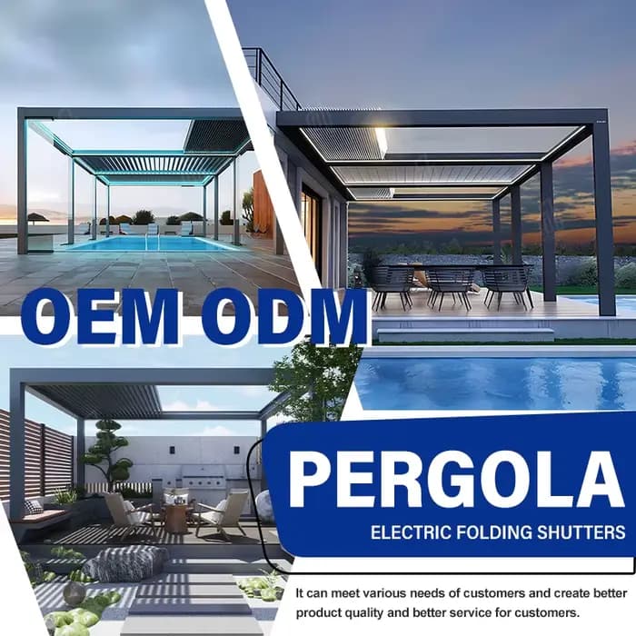 Pergola motorisée imperméable pour carport
