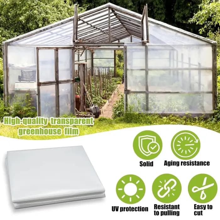 Film plastique transparent pour serre 2x10m