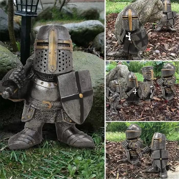 Statue de jardin de nains de chevalier européen l'inventaire