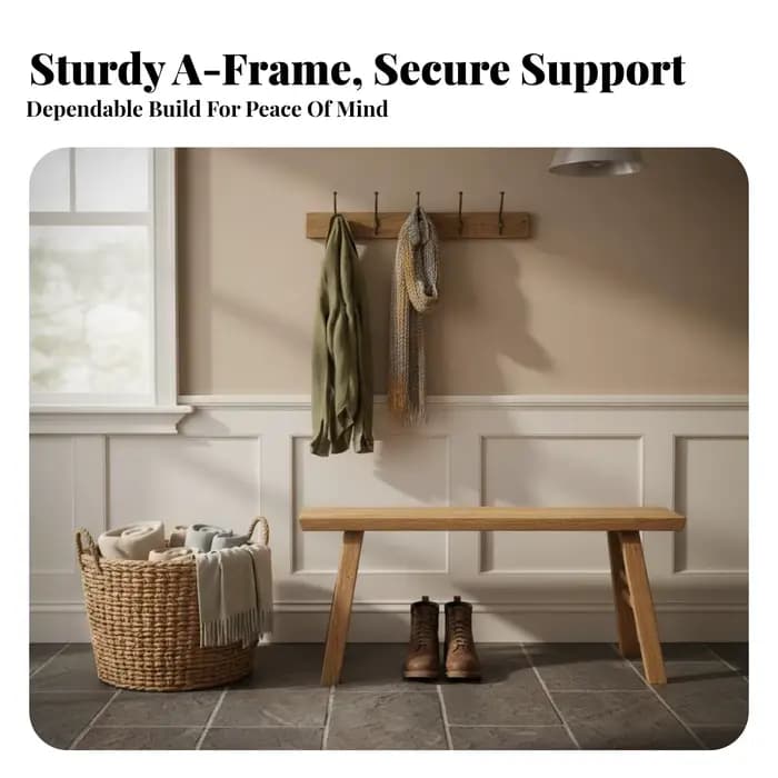 Banc en bois sans dossier