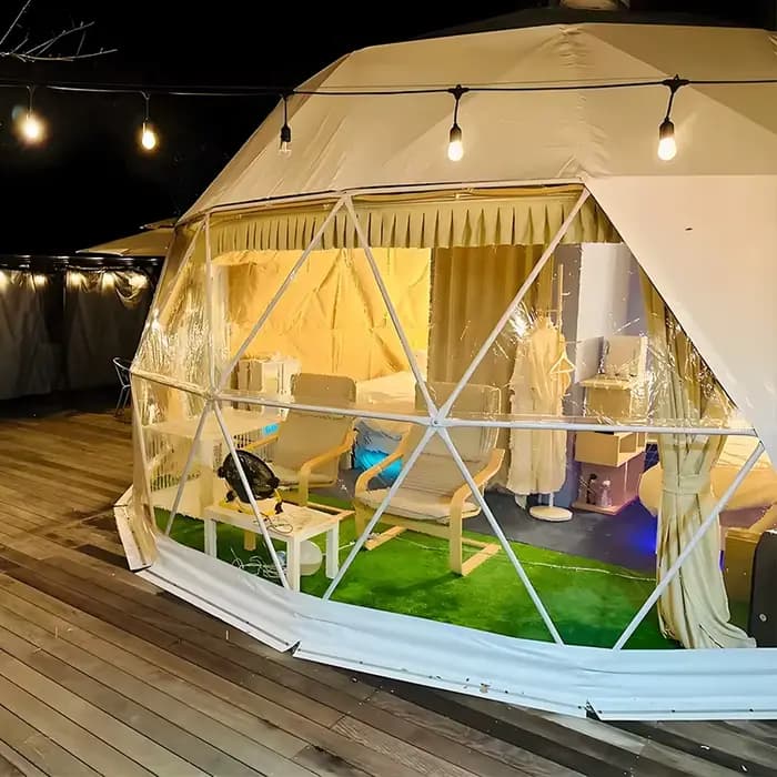 Serre géodésique de luxe pour l'extérieur