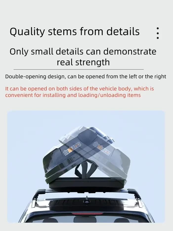 Boîte de toit de voiture grande capacité 650L