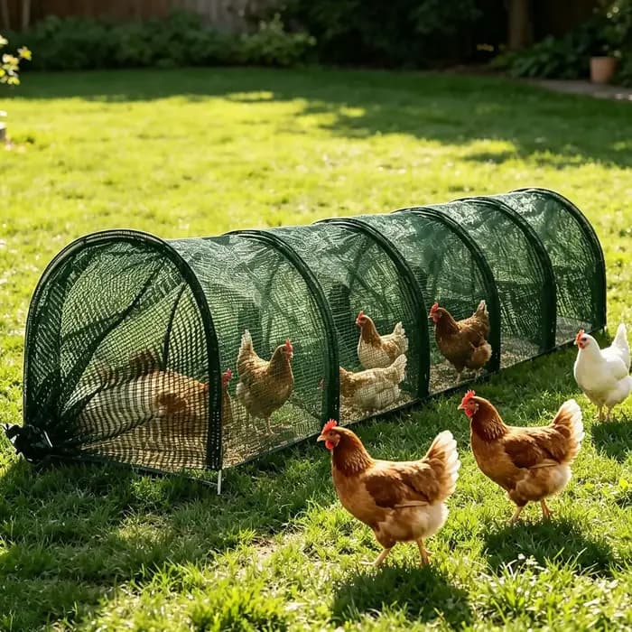 Serre tunnel de jardin portable pour poulets