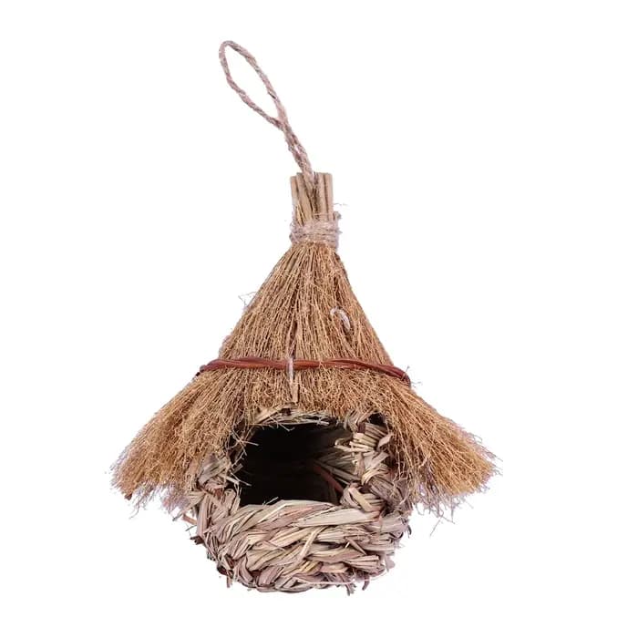 Wren Finch-Maison à oiseaux tissée à la main