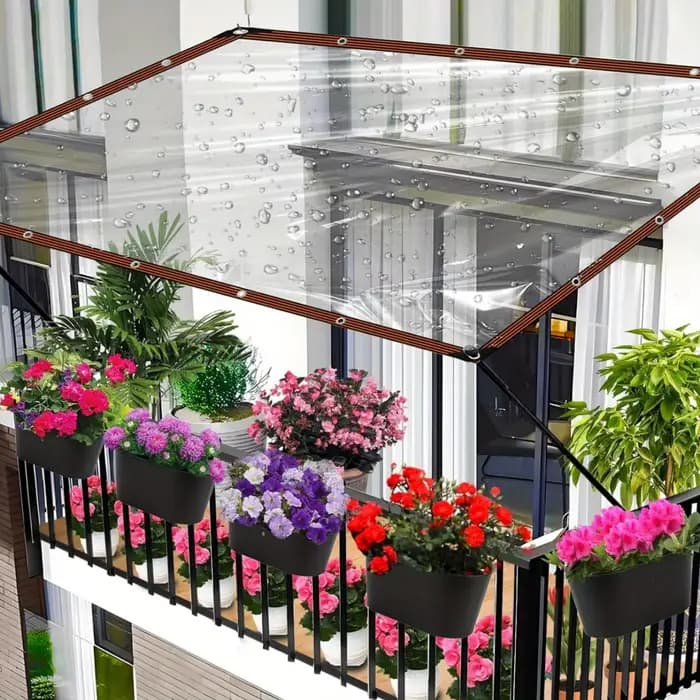 Bâches transparentes avec œillets-bâche transparente pour jardins extérieurs