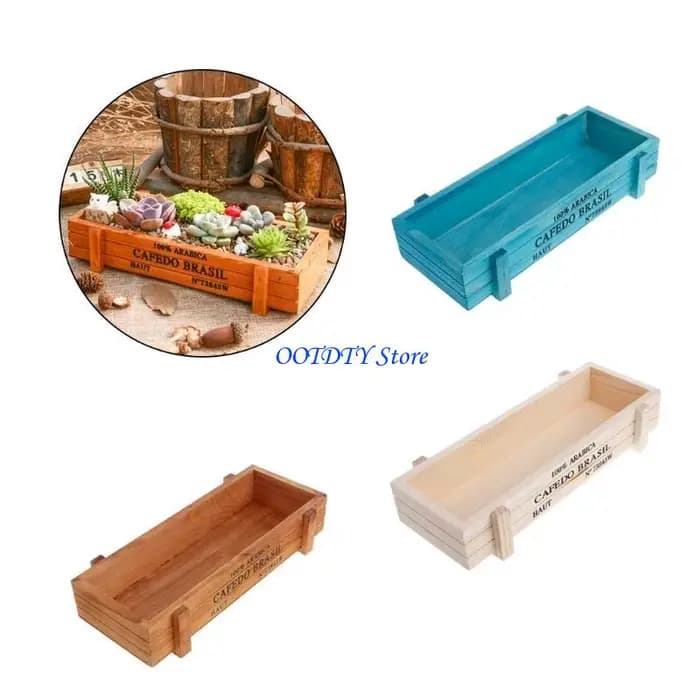 367A Jardinière fleurs jardin en bois Vintage