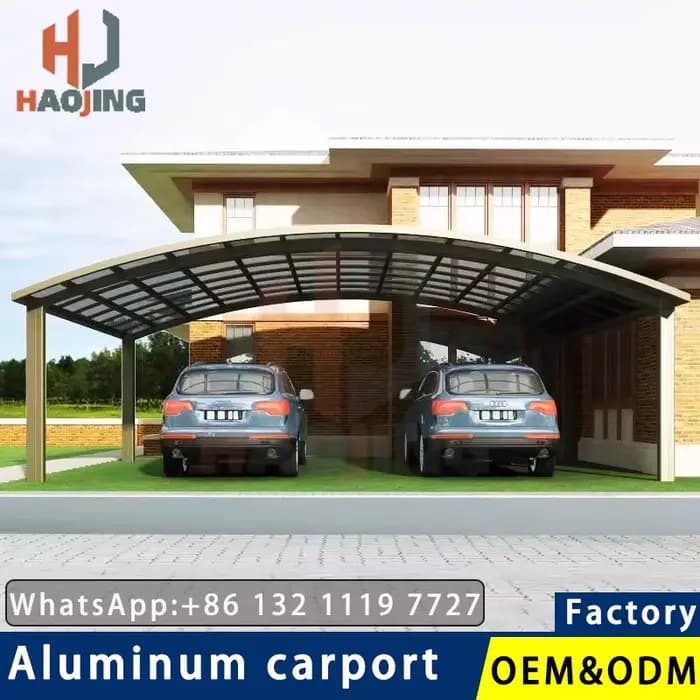 Carports personnalisés Gazebo de jardin en aluminium carport 2 voitures extérieures 6x6 extérieur métal polycarbonate hangar blanc garages auvents