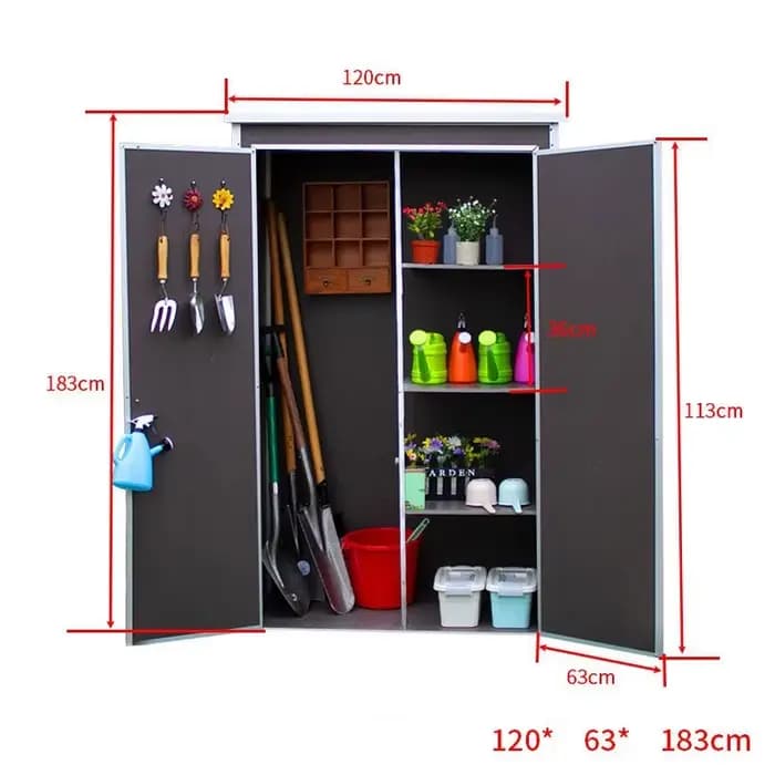 Offre spéciale stockage d'outils en plein air jardin arrière-cour hangar de rangement en acier salle