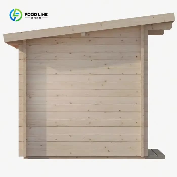 Cabine de sauna extérieure en bois au design moderne pour 6 personnes