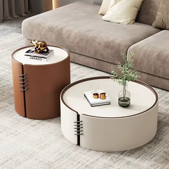 Ensemble de table basse ronde de luxe